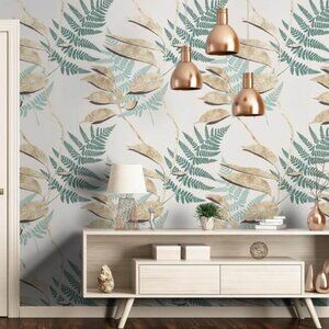 1 Roll Osborne & Little - Feuille D'Or Wallpaper